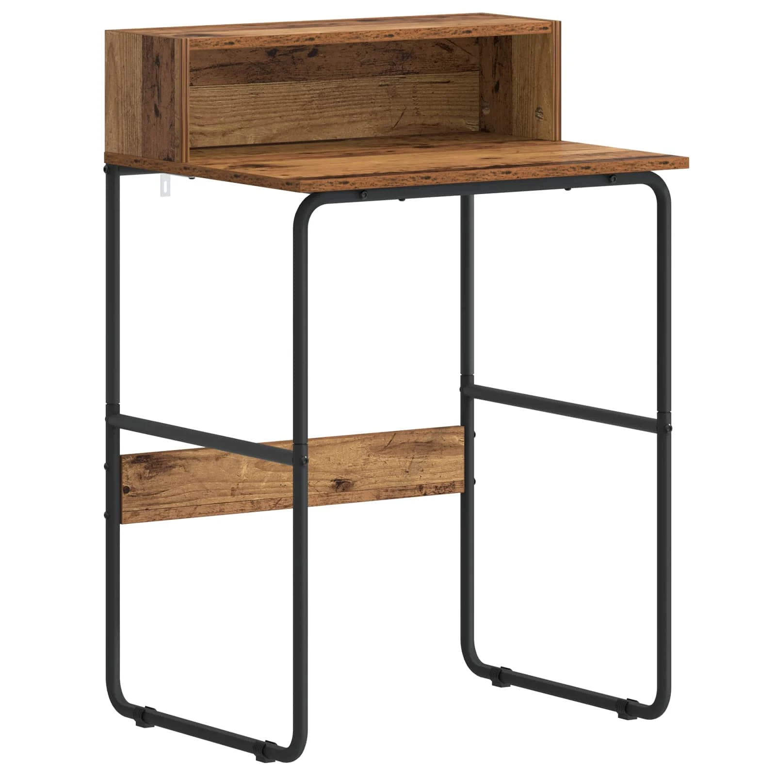 Bureau avec rangement 60 x 50 x 91 cm bois ancien bois d'ingénierie – vue de côté