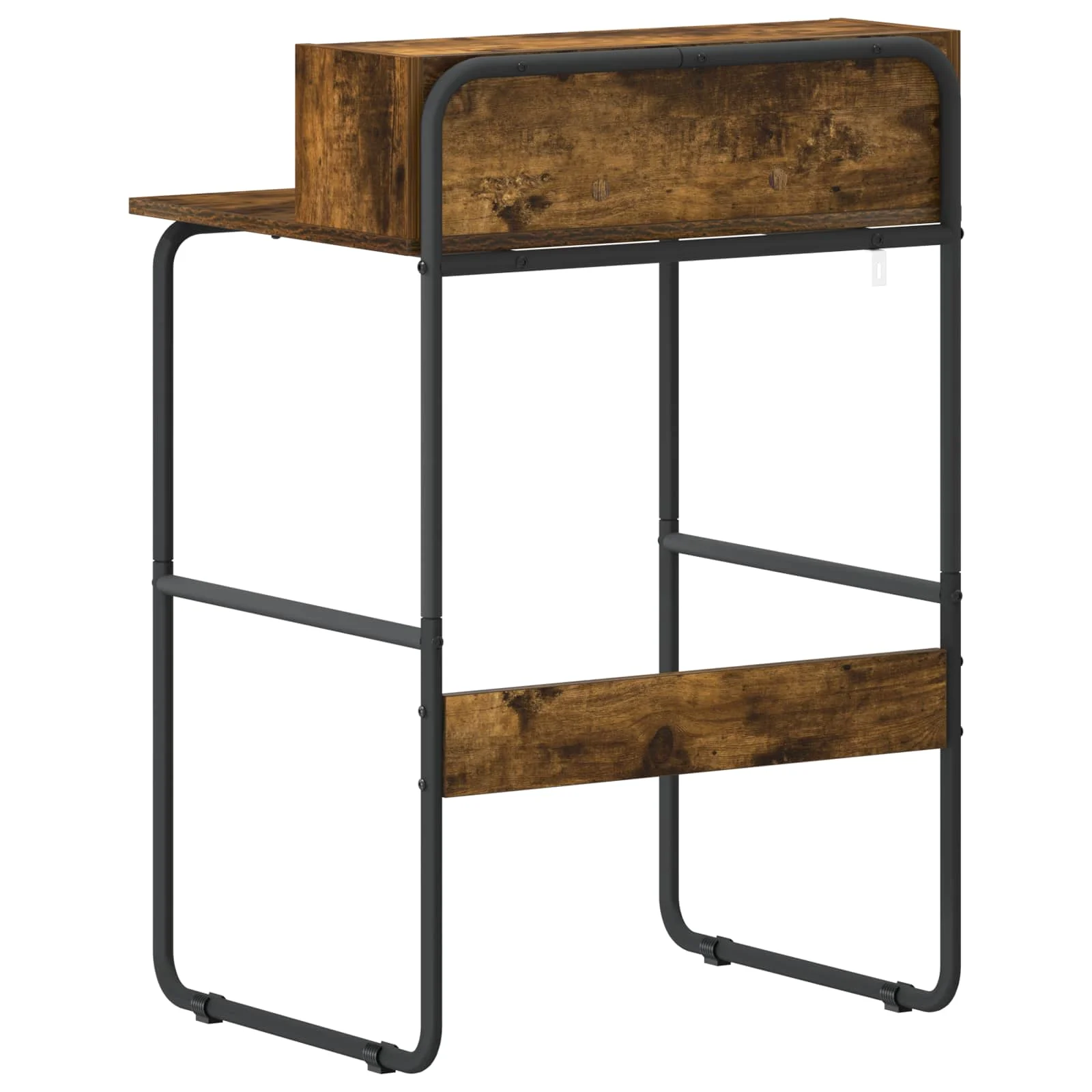 Bureau avec rangement 60 x 50 x 91 cm chêne fumé bois d'ingénierie – vue de dessus
