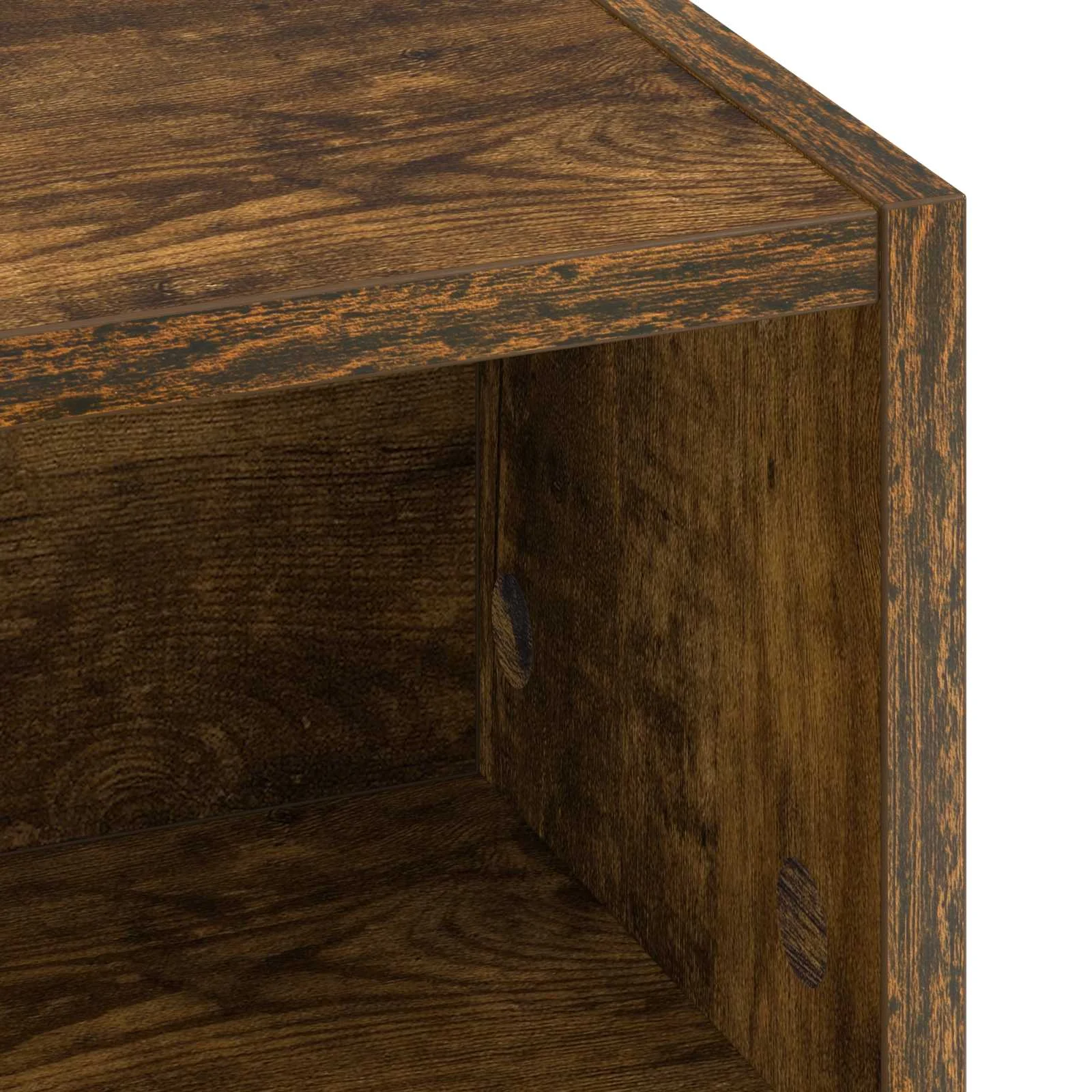 Bureau avec rangement 60 x 50 x 91 cm chêne fumé bois d'ingénierie – vue de dos