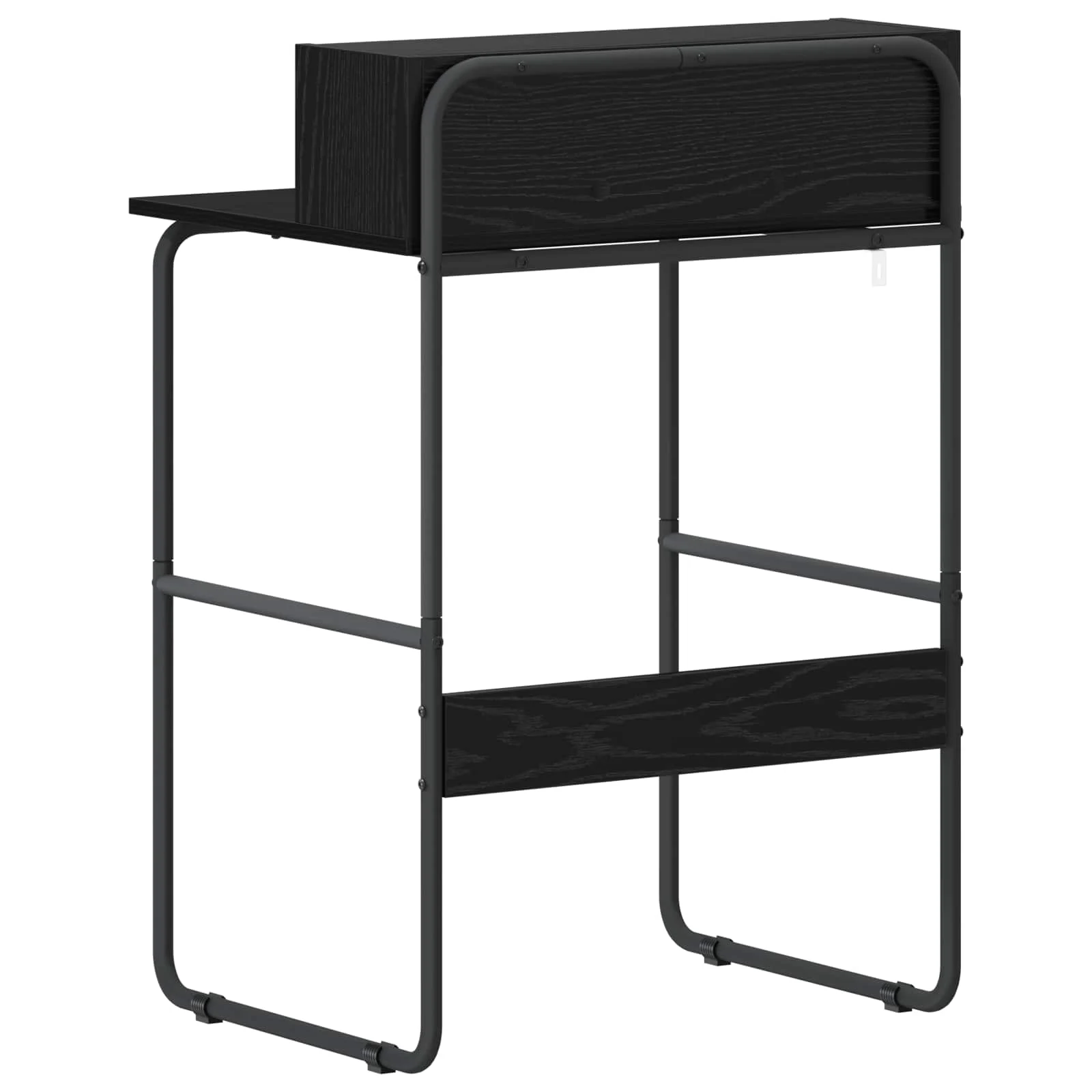 Bureau avec rangement 60 x 50 x 91 cm chêne noir bois d'ingénierie – vue de dessus