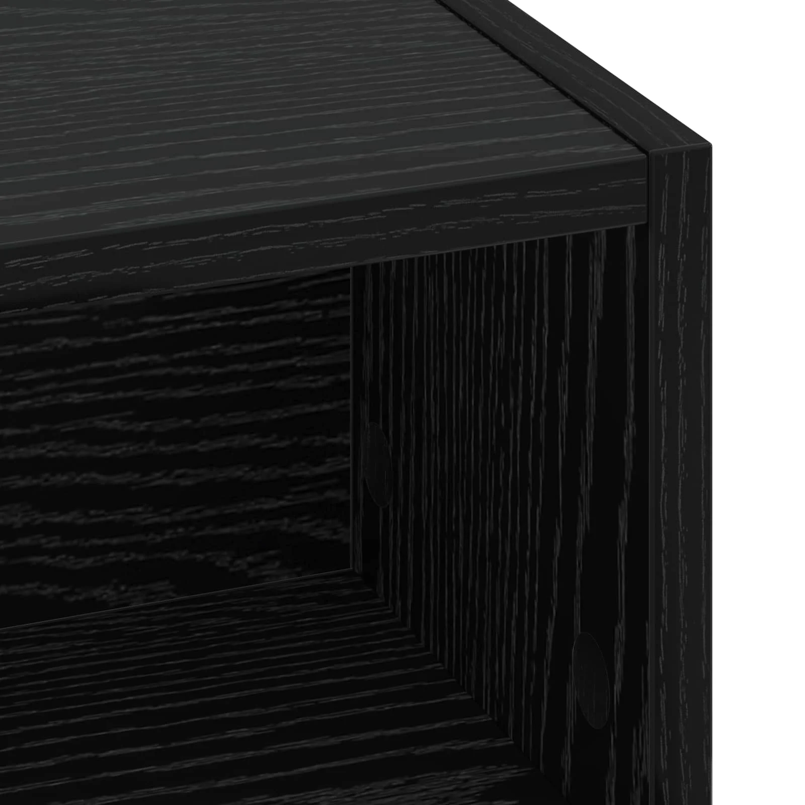 Bureau avec rangement 60 x 50 x 91 cm chêne noir bois d'ingénierie – vue de dos