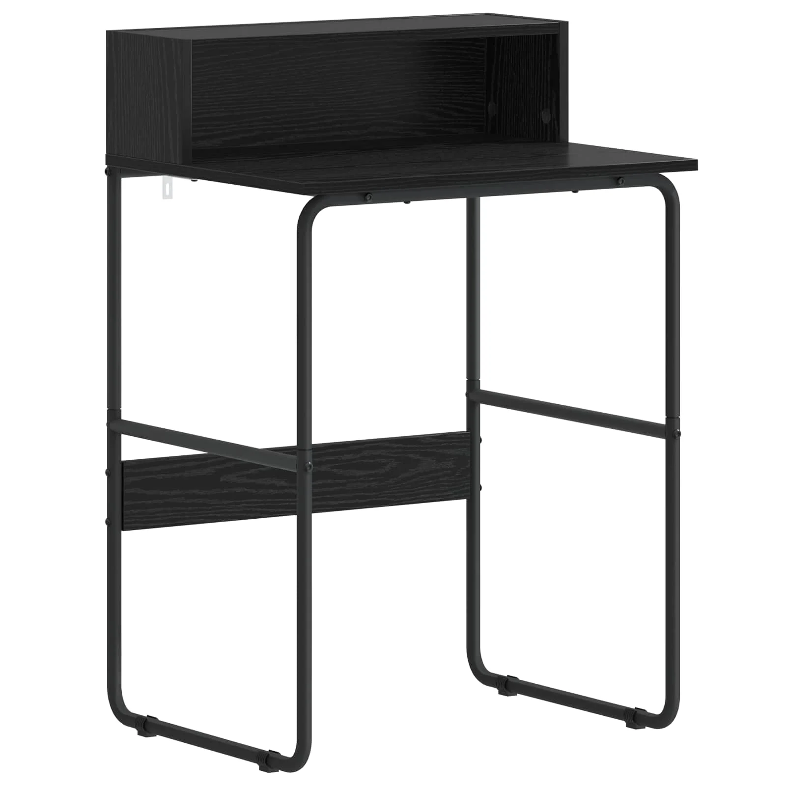 Bureau avec rangement 60 x 50 x 91 cm chêne noir bois d'ingénierie – vue de côté