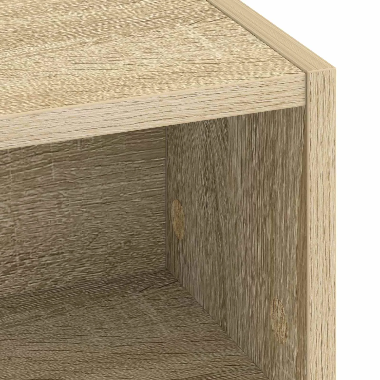 Bureau avec rangement 60 x 50 x 91 cm chêne sonoma bois d'ingénierie – vue de dos
