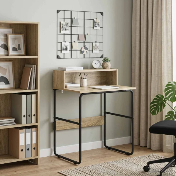 Bureau avec rangement 60 x 50 x 91 cm chêne sonoma bois d'ingénierie – vue d’ensemble