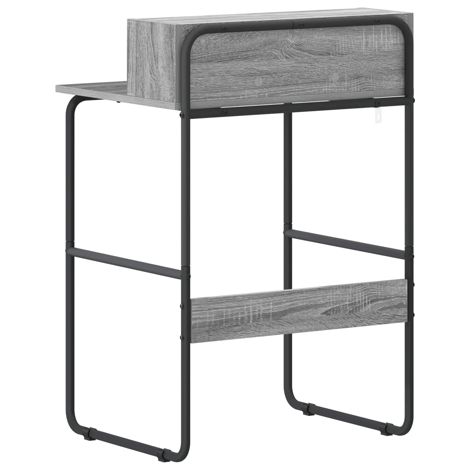 Bureau avec rangement 60 x 50 x 91 cm sonoma gris bois d'ingénierie – vue de dessus