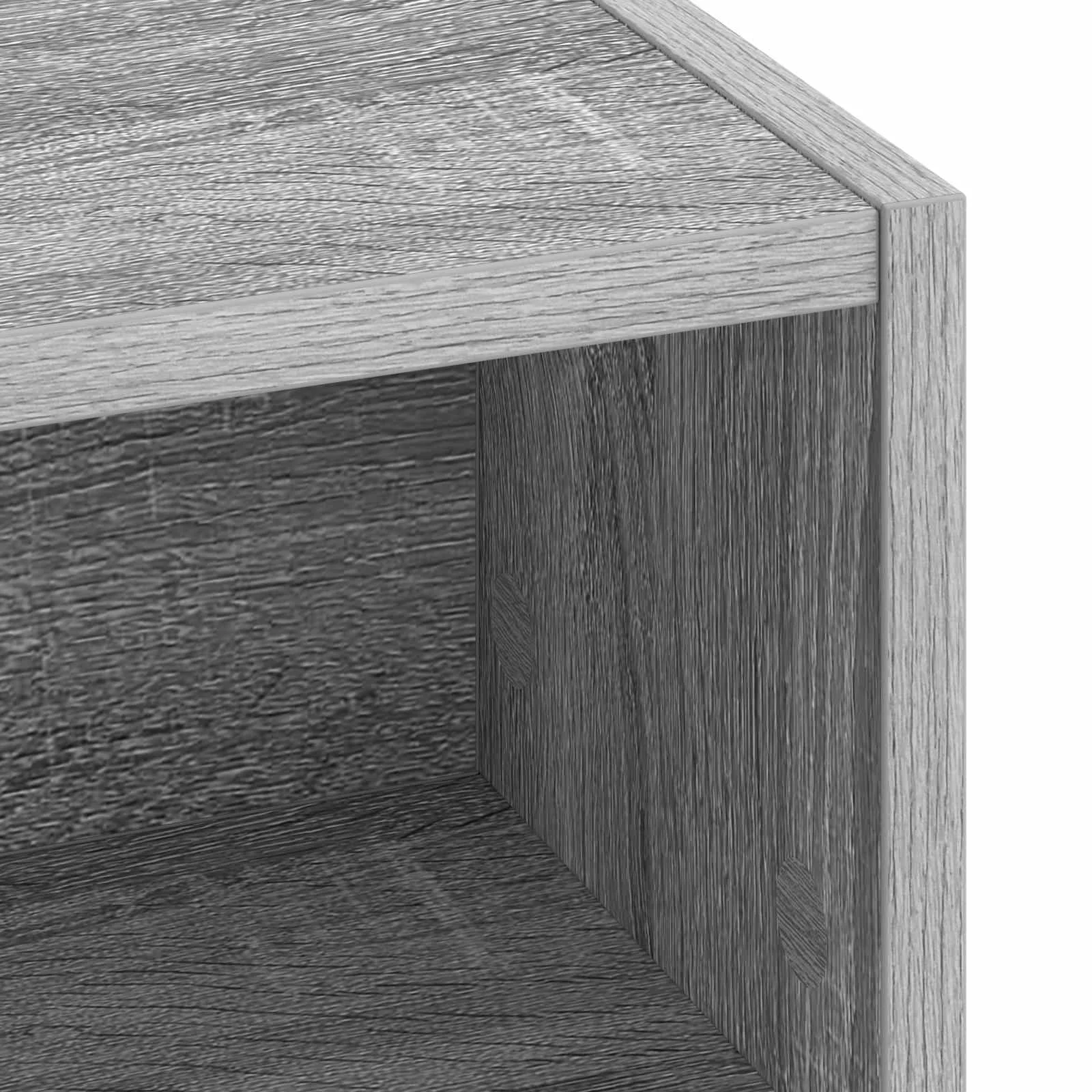 Bureau avec rangement 60 x 50 x 91 cm sonoma gris bois d'ingénierie – vue de dos
