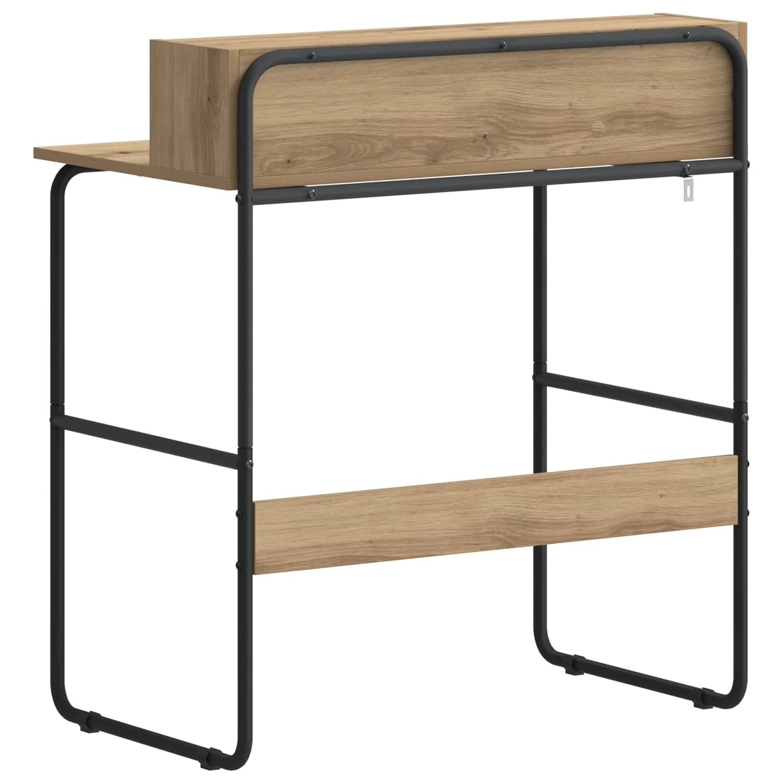 Bureau avec rangement 80 x 50 x 91 cm chêne artisanal bois d'ingénierie – vue de dessus