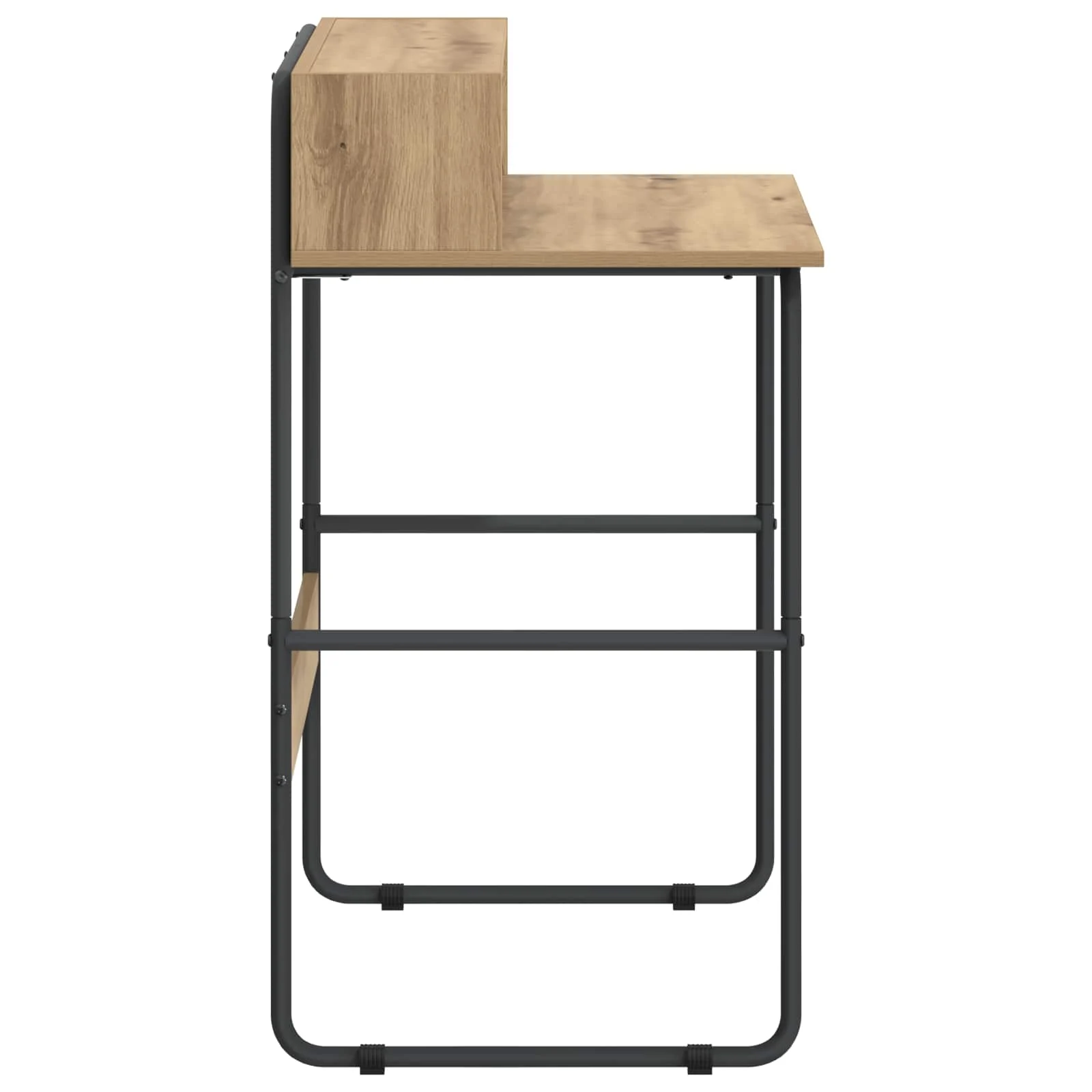 Bureau avec rangement 80 x 50 x 91 cm chêne artisanal bois d'ingénierie – vue en situation