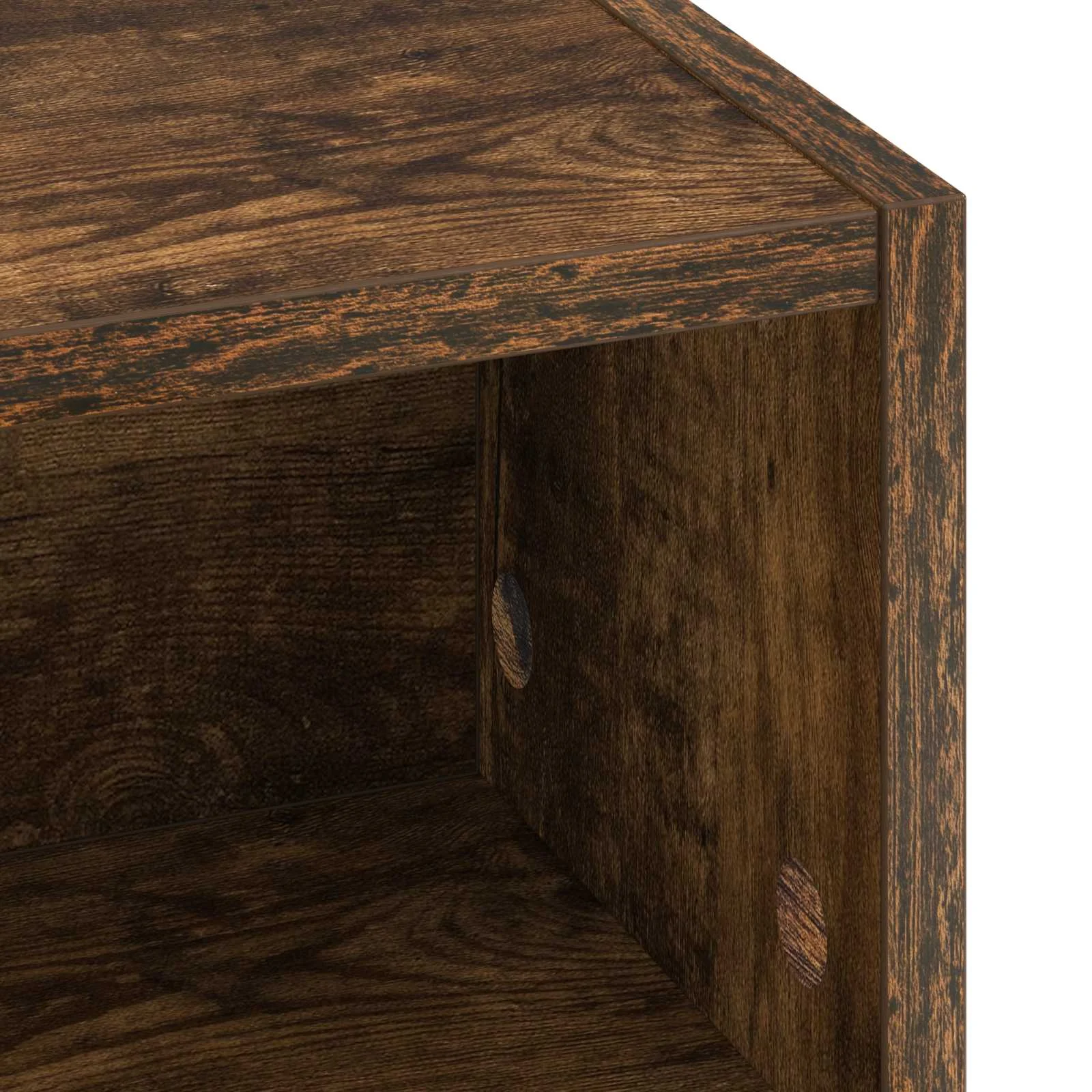 Bureau avec rangement 80 x 50 x 91 cm chêne fumé bois d'ingénierie – vue de dos