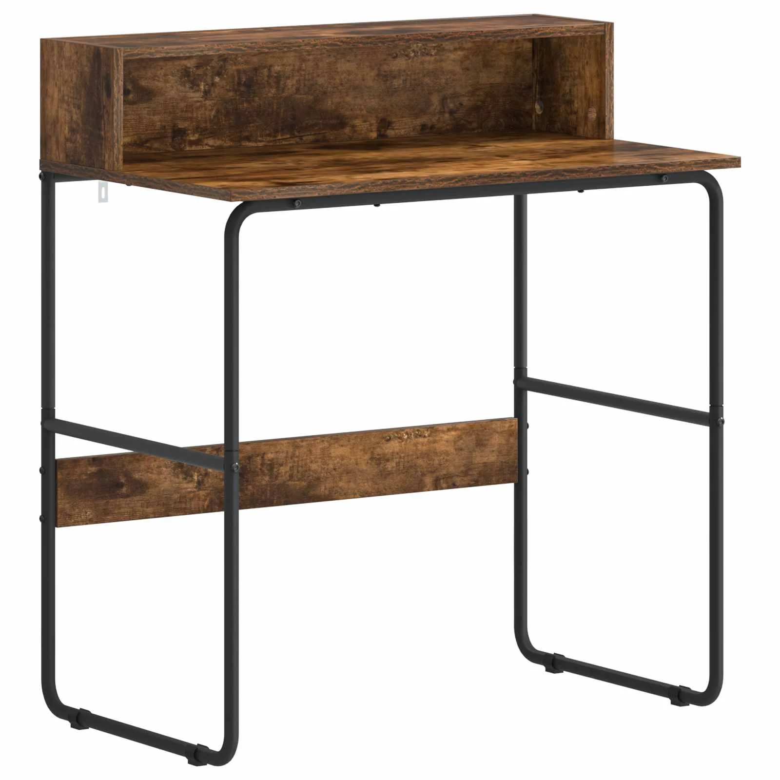 Bureau avec rangement 80 x 50 x 91 cm chêne fumé bois d'ingénierie – vue de côté