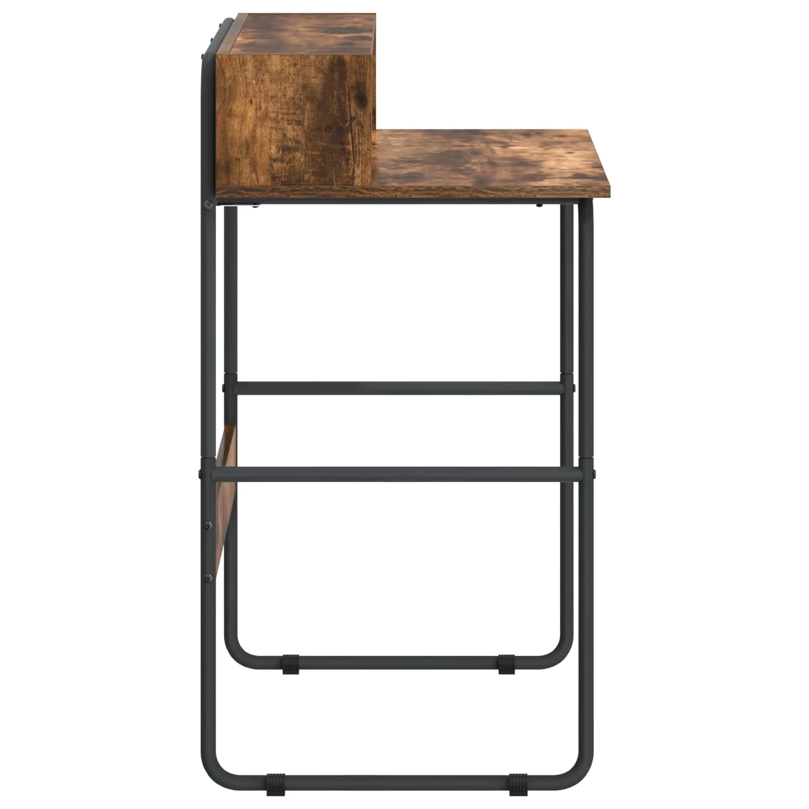 Bureau avec rangement 80 x 50 x 91 cm chêne fumé bois d'ingénierie – vue en situation