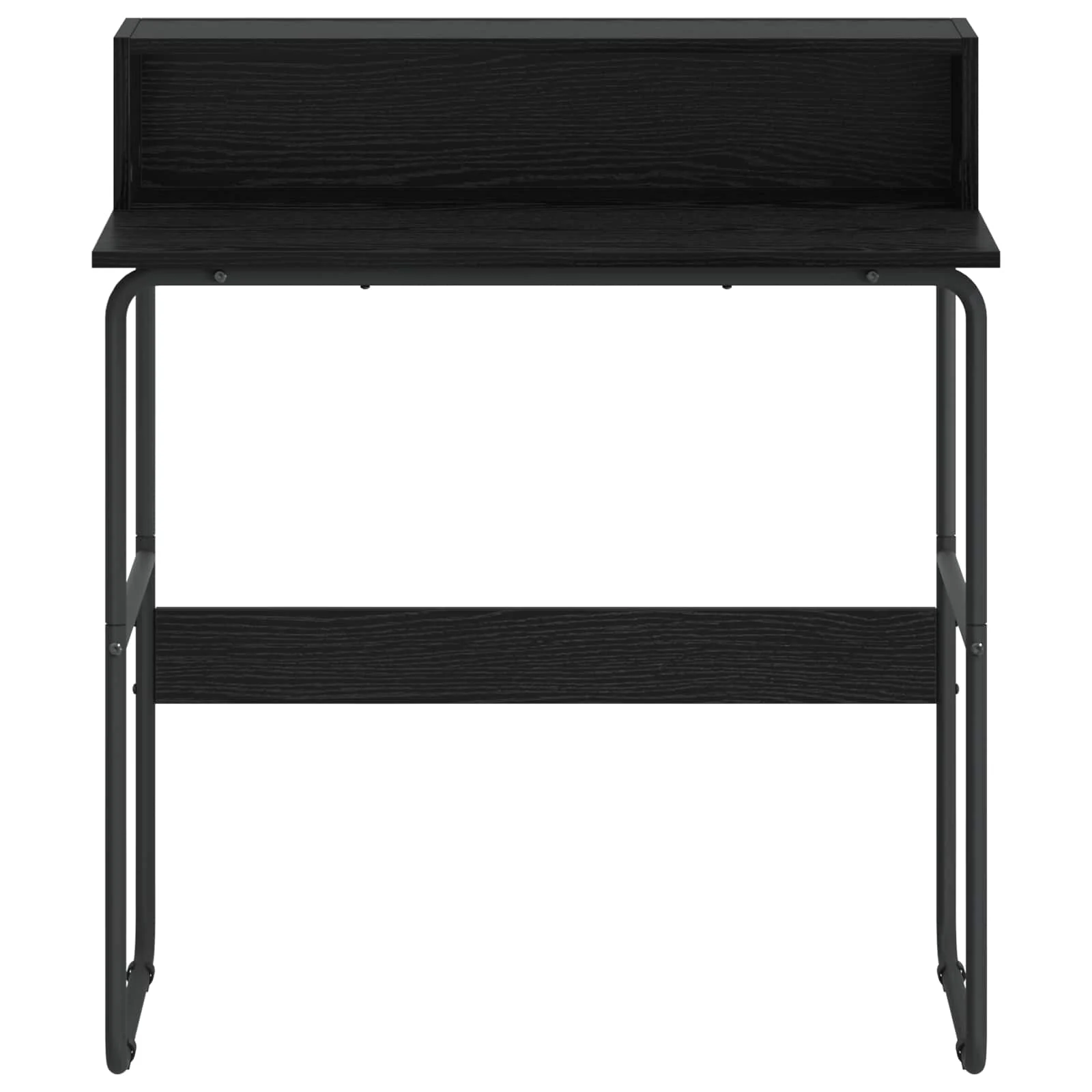 Bureau avec rangement 80 x 50 x 91 cm chêne noir bois d'ingénierie – vue de détail