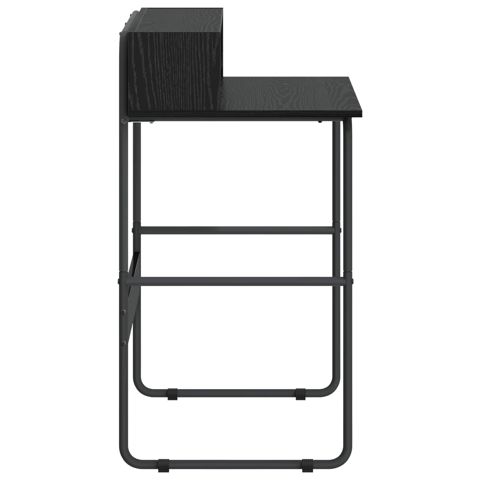 Bureau avec rangement 80 x 50 x 91 cm chêne noir bois d'ingénierie – vue en situation