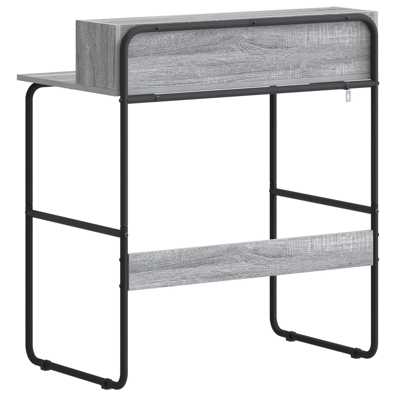Bureau avec rangement 80 x 50 x 91 cm sonoma gris bois d'ingénierie – vue de dessus