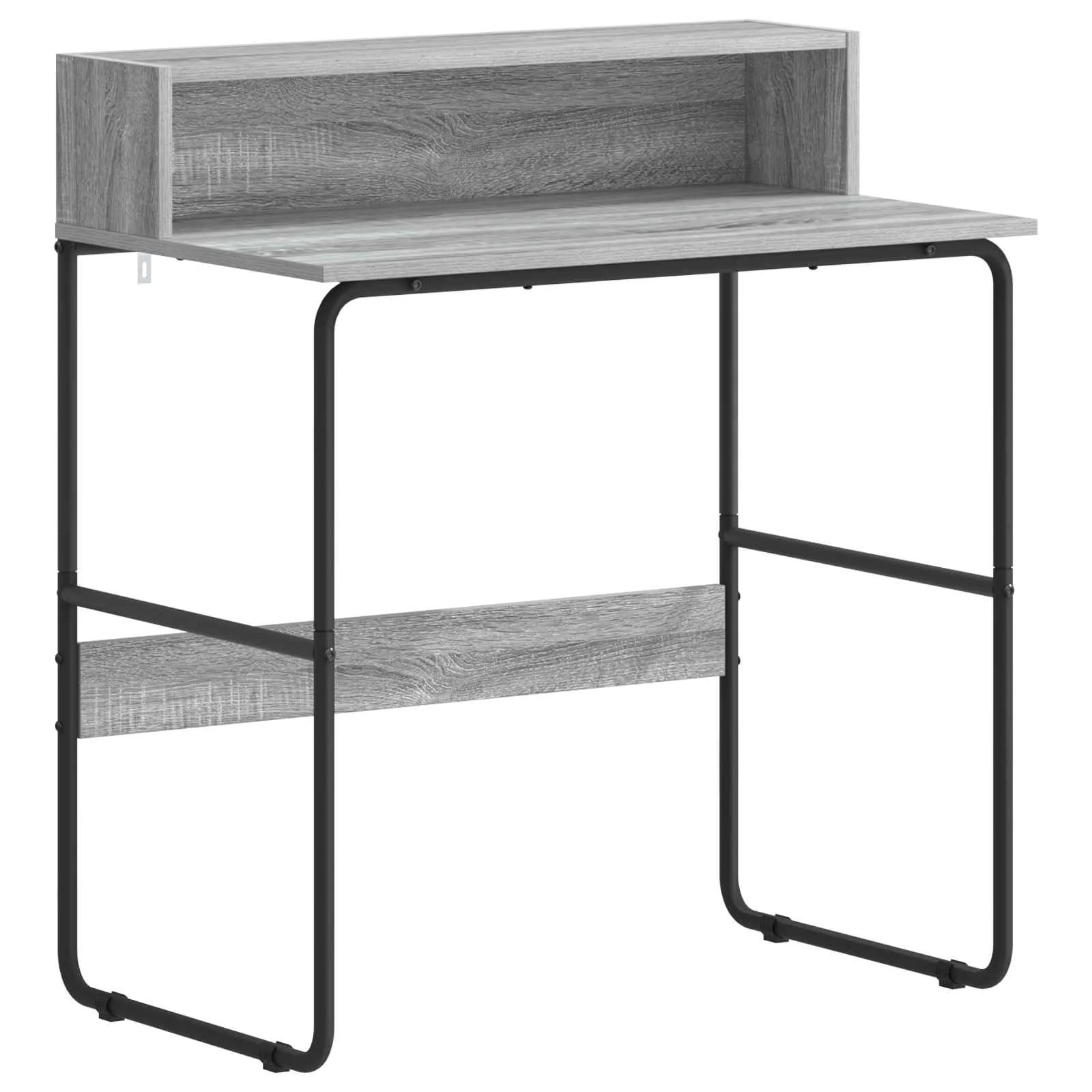 Bureau avec rangement 80 x 50 x 91 cm sonoma gris bois d'ingénierie – vue de côté