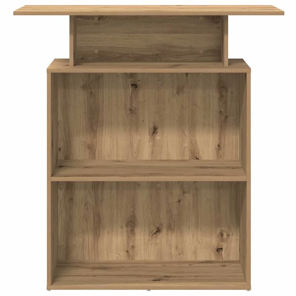 Bureau réception 100 x 40 x 104 cm chêne artisanal bois d'ingénierie – vue de dessus