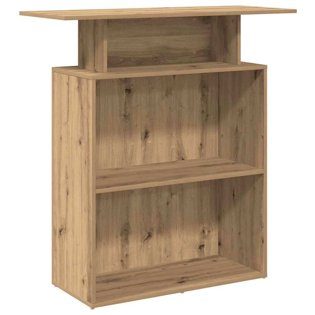 Bureau réception 100 x 40 x 104 cm chêne artisanal bois d'ingénierie – vue de côté