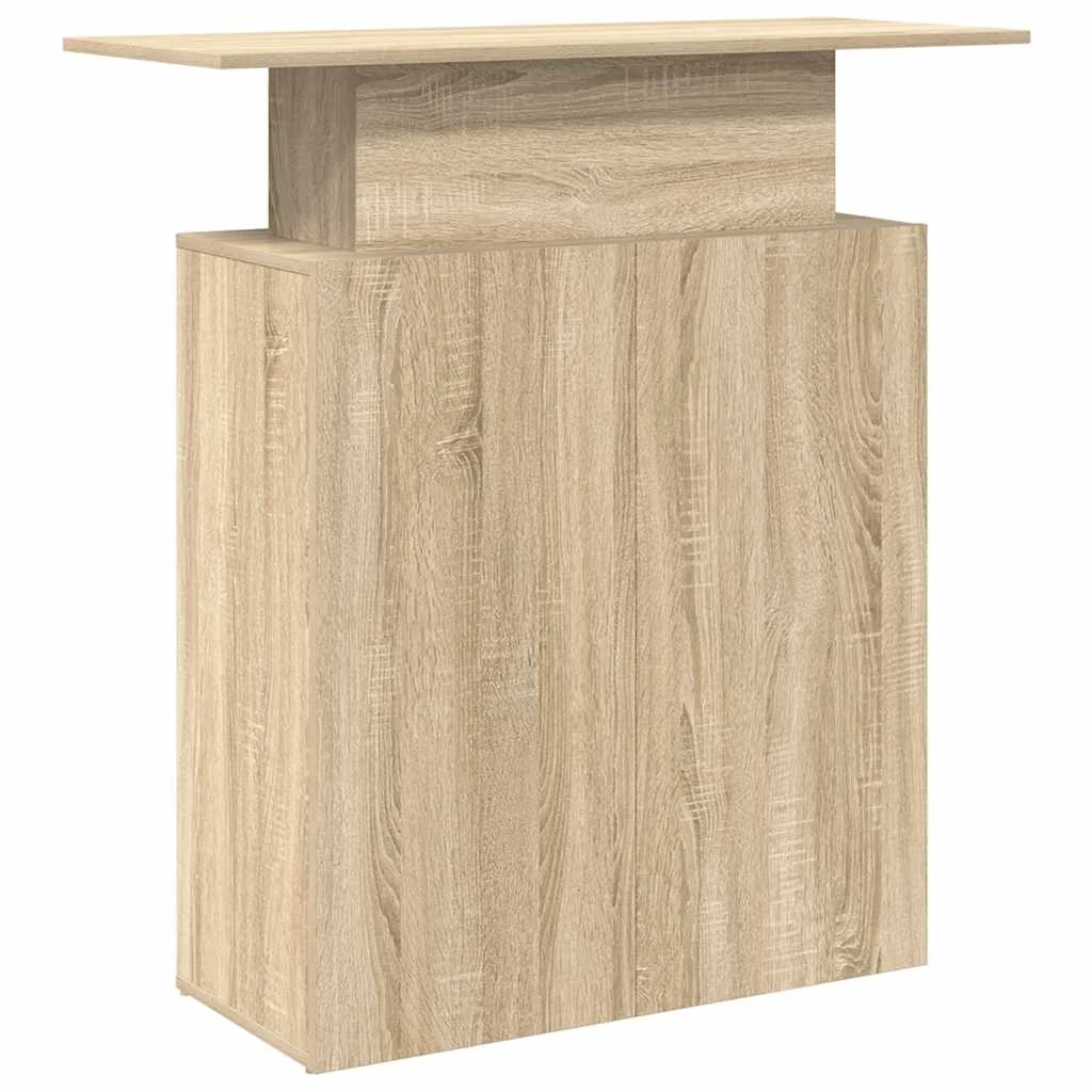 Bureau de réception 100 x 40 x 104 cm chêne sonoma bois d'ingénierie – vue de dos