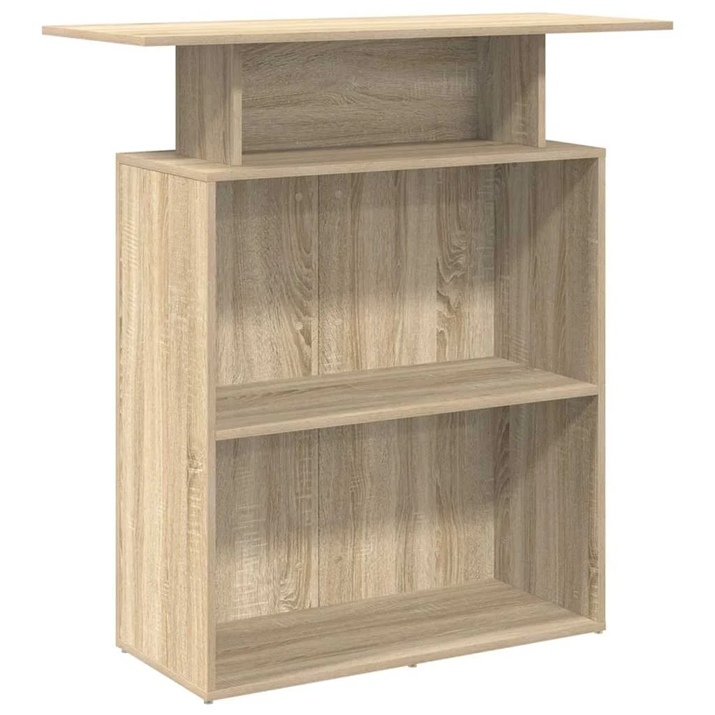 Bureau de réception 100 x 40 x 104 cm chêne sonoma bois d'ingénierie – vue de côté