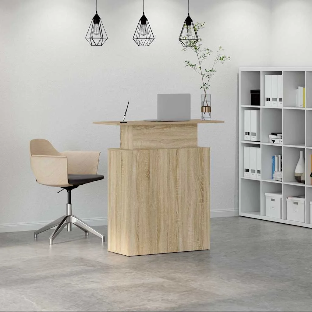 Bureau de réception 100 x 40 x 104 cm chêne sonoma bois d'ingénierie – vue de détail