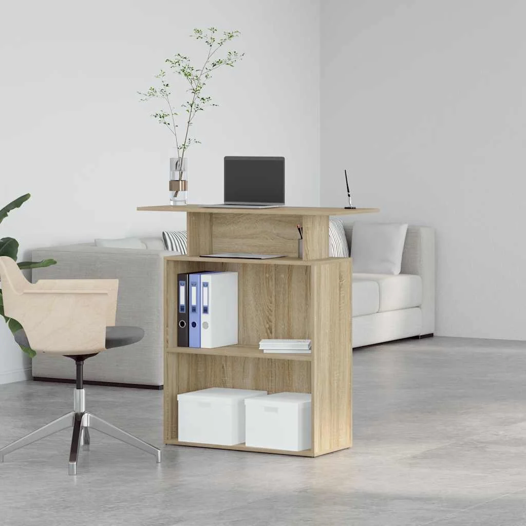 Bureau de réception 100 x 40 x 104 cm chêne sonoma bois d'ingénierie – vue en situation