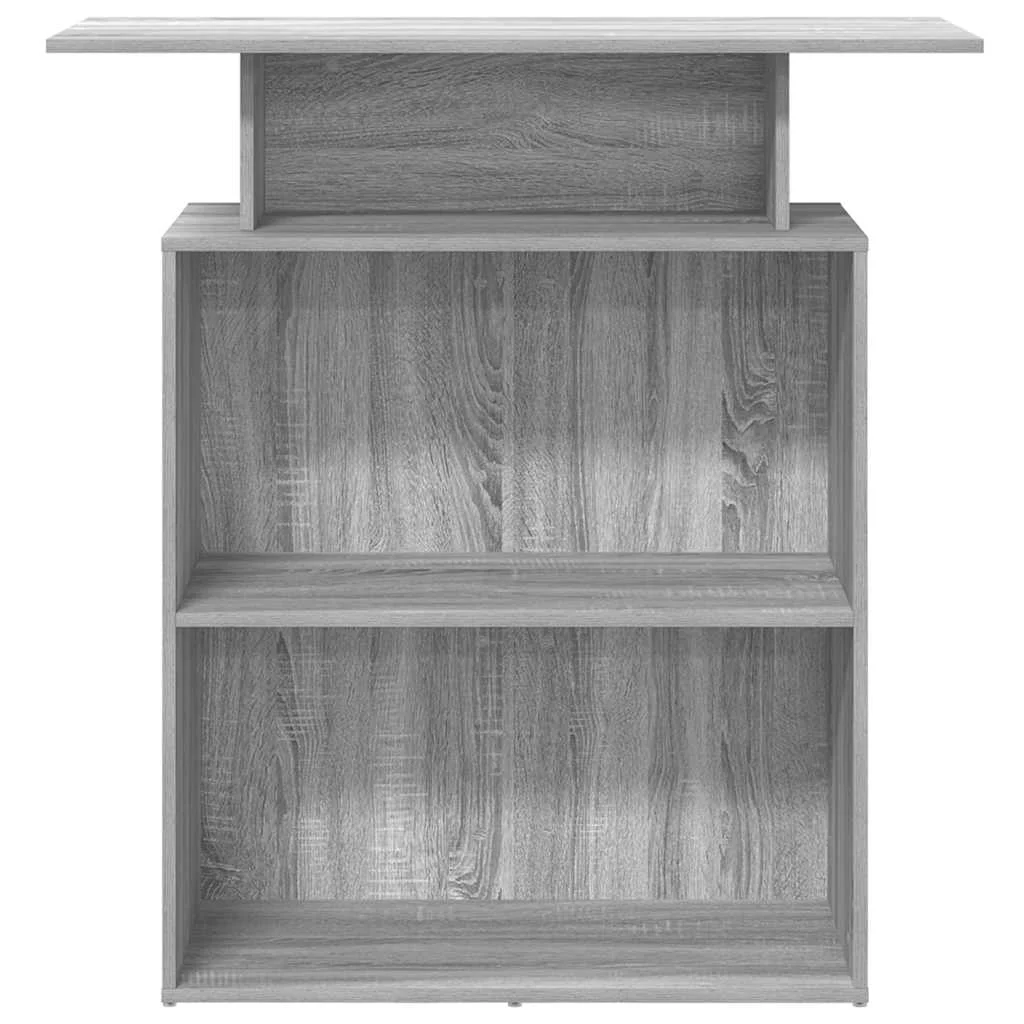 Bureau de réception 100 x 40 x 104 cm sonoma gris bois d'ingénierie – vue de dessus