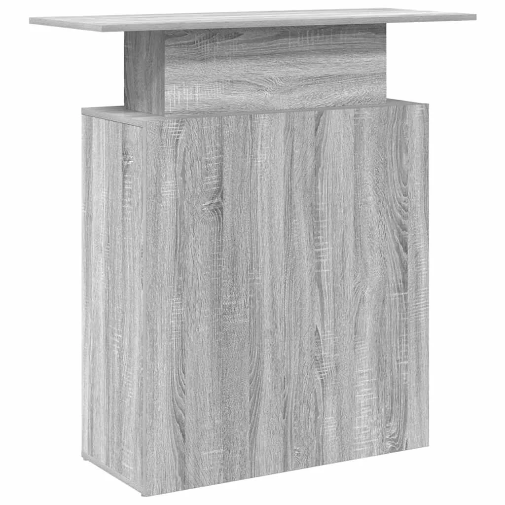 Bureau de réception 100 x 40 x 104 cm sonoma gris bois d'ingénierie – vue de dos