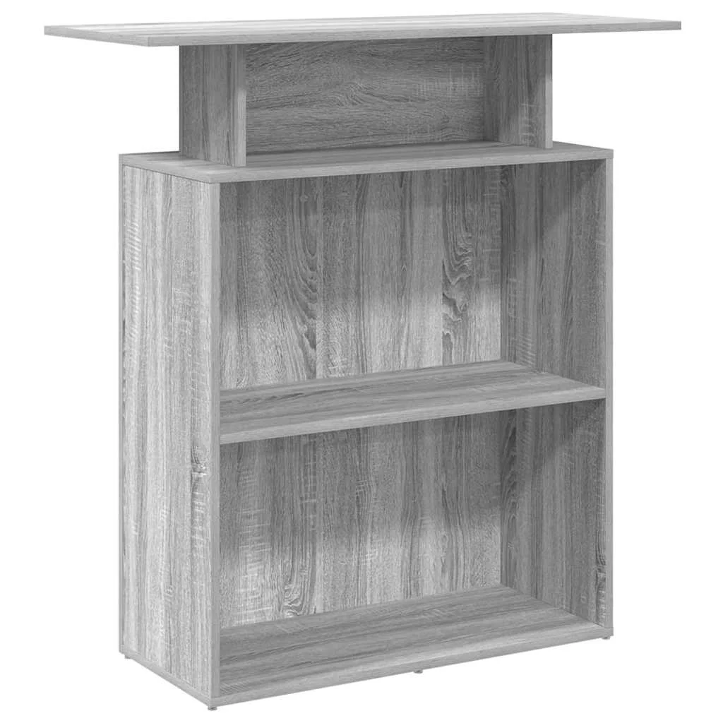 Bureau de réception 100 x 40 x 104 cm sonoma gris bois d'ingénierie – vue de côté