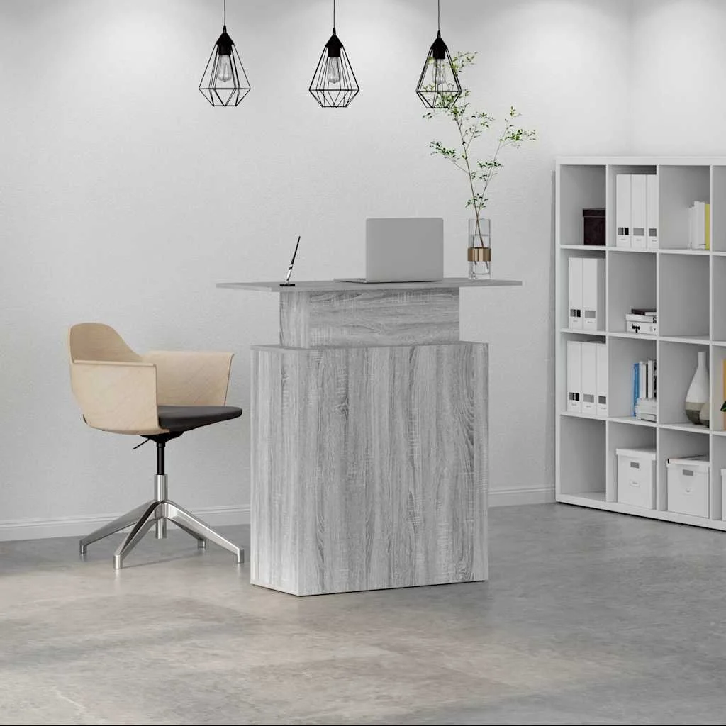 Bureau de réception 100 x 40 x 104 cm sonoma gris bois d'ingénierie – vue de détail
