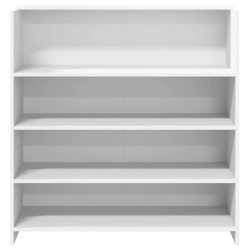 Bureau de réception 100 x 50 x 103,5 cm blanc bois d'ingénierie – modèle 2 – vue de dessus
