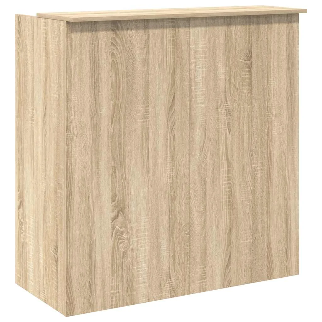 Bureau de réception 100 x 50 x 103,5 cm chêne sonoma bois d'ingénierie – modèle 2 – vue de dos