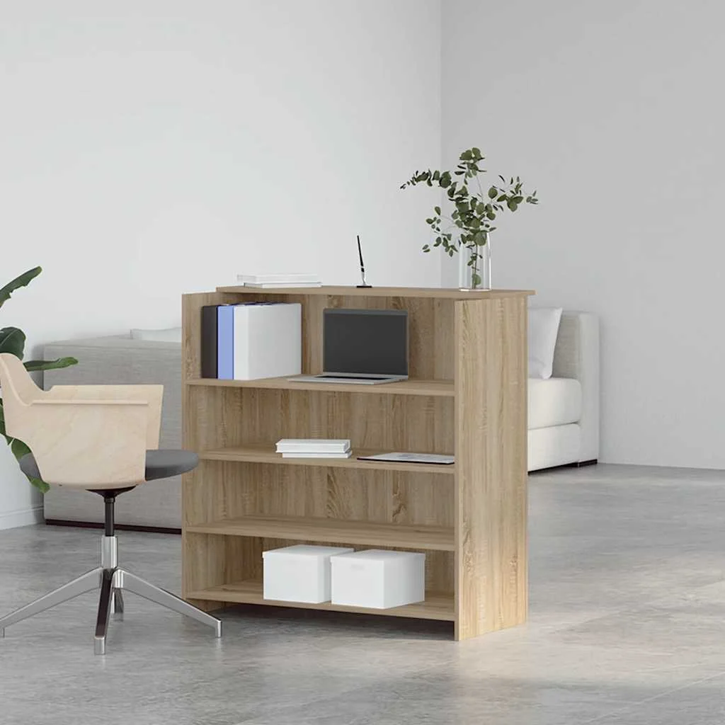 Bureau de réception 100 x 50 x 103,5 cm chêne sonoma bois d'ingénierie – modèle 2 – vue de détail