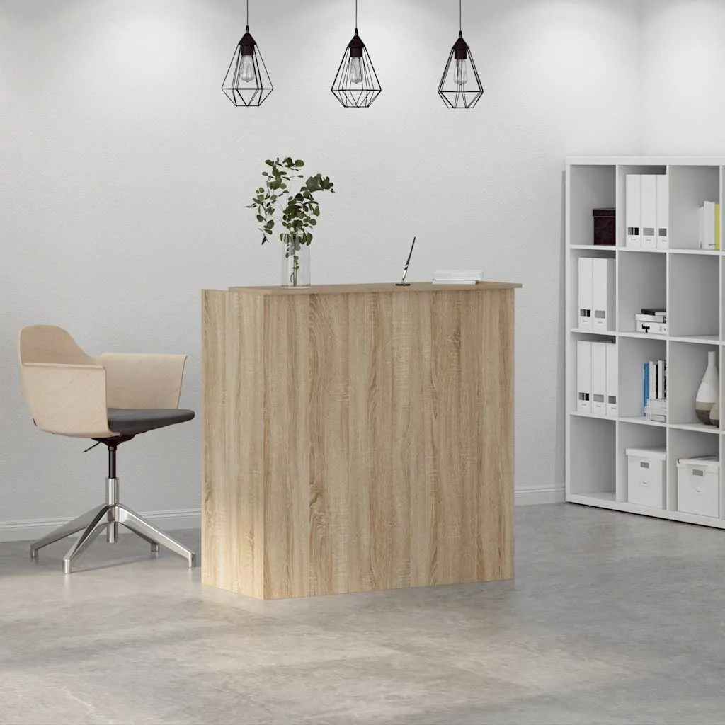 Bureau de réception 100 x 50 x 103,5 cm chêne sonoma bois d'ingénierie – modèle 2 – vue en situation