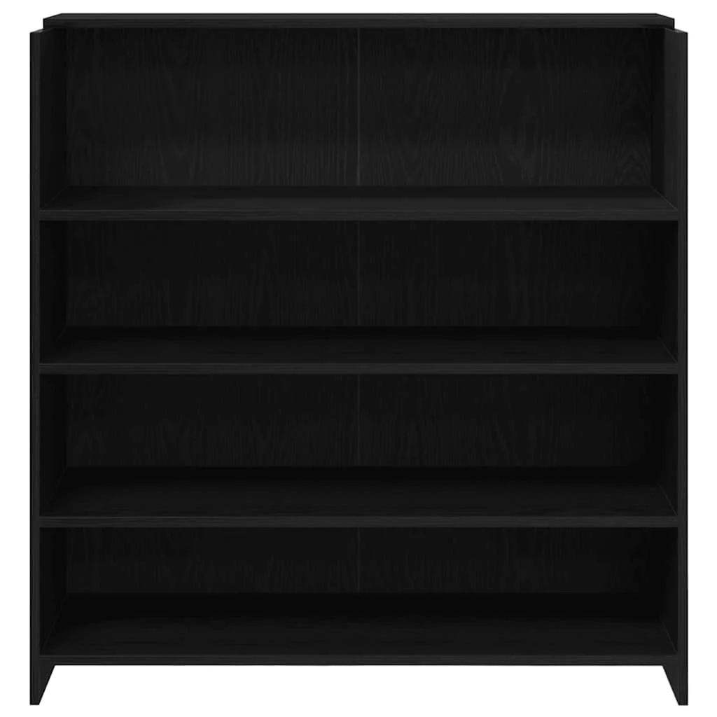 Bureau de réception 100 x 50 x 103,5 cm noir bois d'ingénierie – modèle 2 – vue de dessus