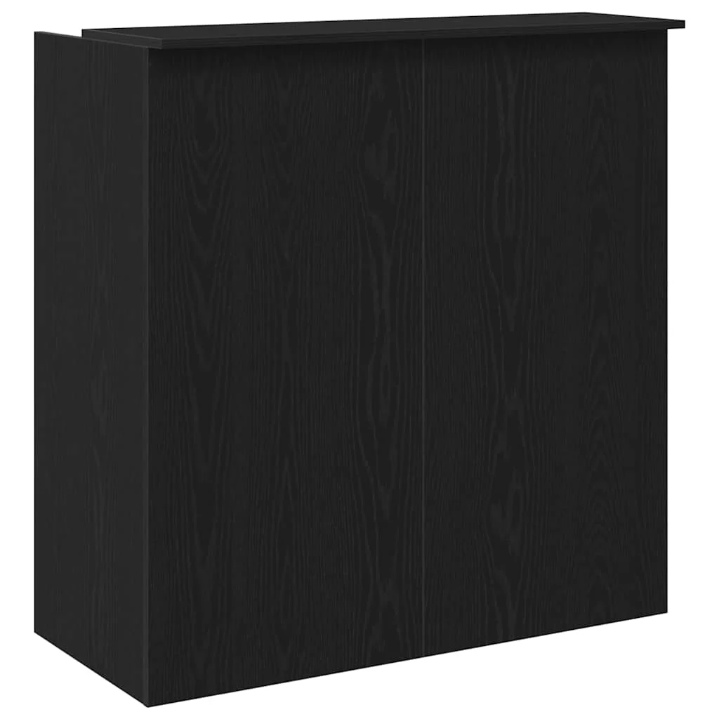 Bureau de réception 100 x 50 x 103,5 cm noir bois d'ingénierie – modèle 2 – vue de dos