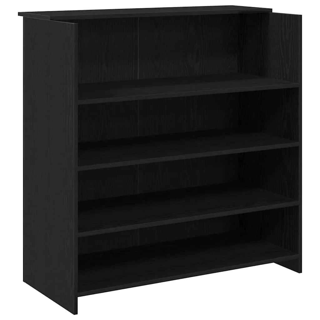 Bureau de réception 100 x 50 x 103,5 cm noir bois d'ingénierie – modèle 2 – vue de côté