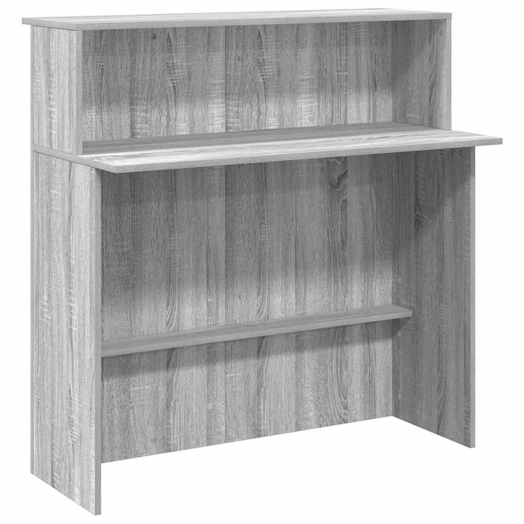 Bureau de réception 100 x 50 x 103,5 cm sonoma gris bois d'ingénierie – vue de côté