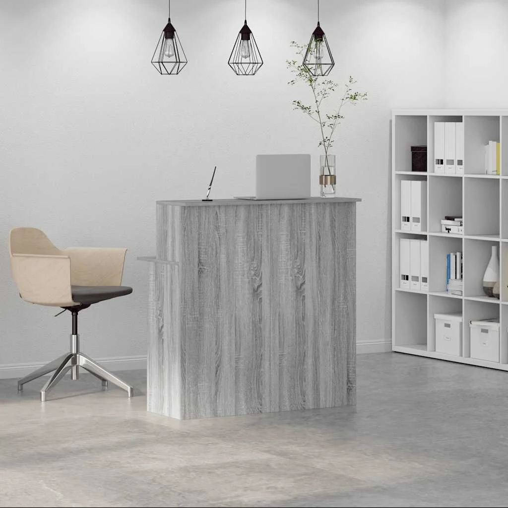Bureau de réception 100 x 50 x 103,5 cm sonoma gris bois d'ingénierie – vue de détail