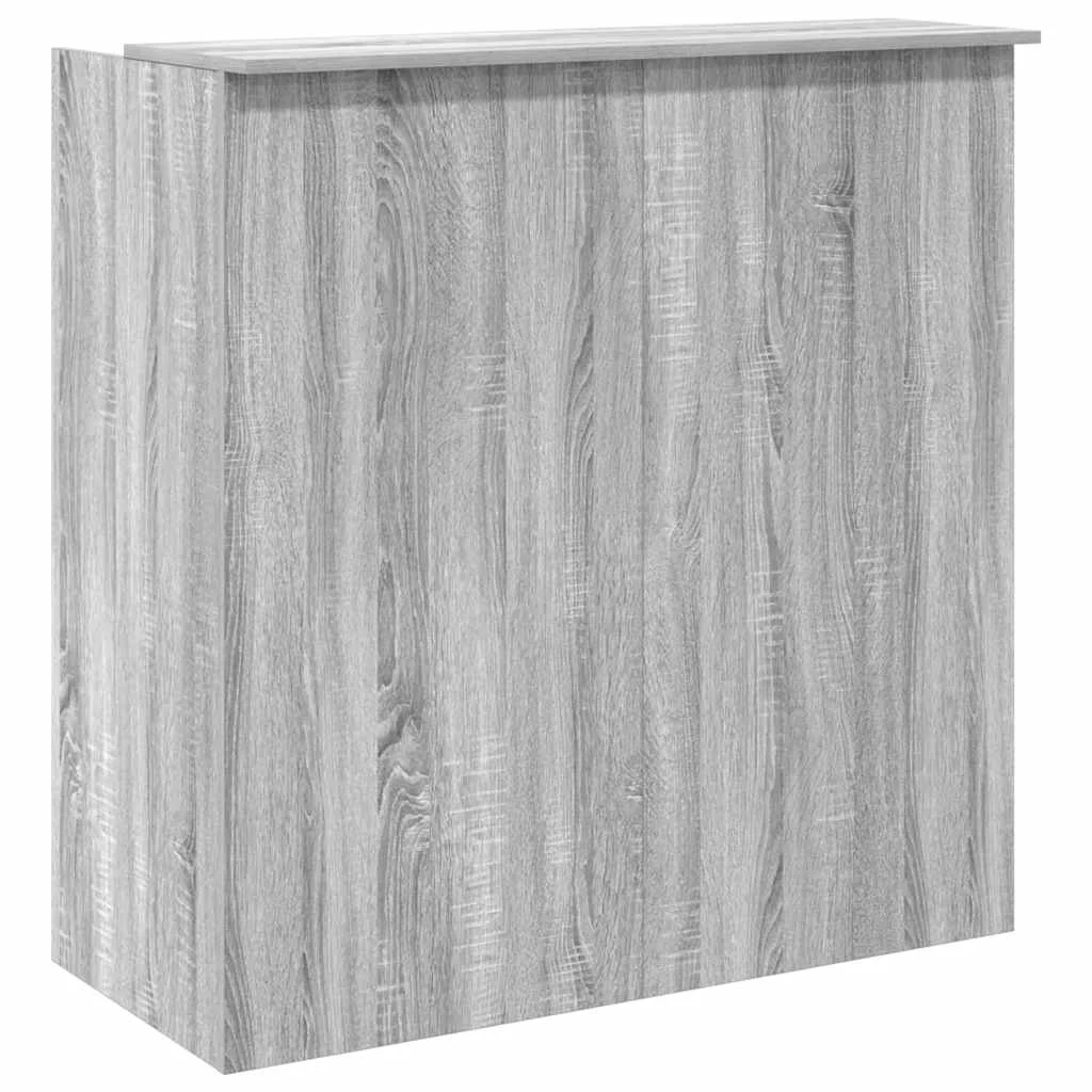 Bureau de réception 100 x 50 x 103,5 cm sonoma gris bois d'ingénierie – modèle 2 – vue de dos