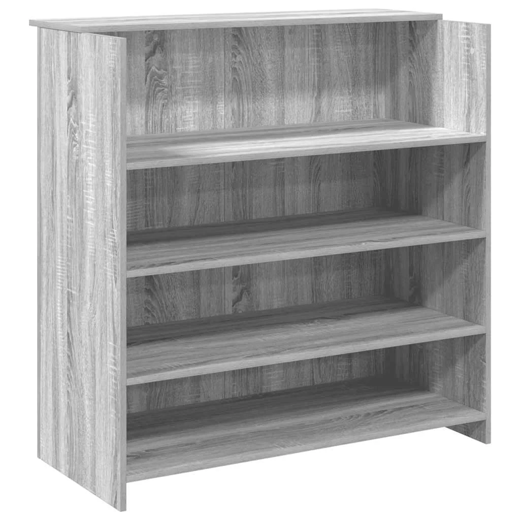 Bureau de réception 100 x 50 x 103,5 cm sonoma gris bois d'ingénierie – modèle 2 – vue de côté