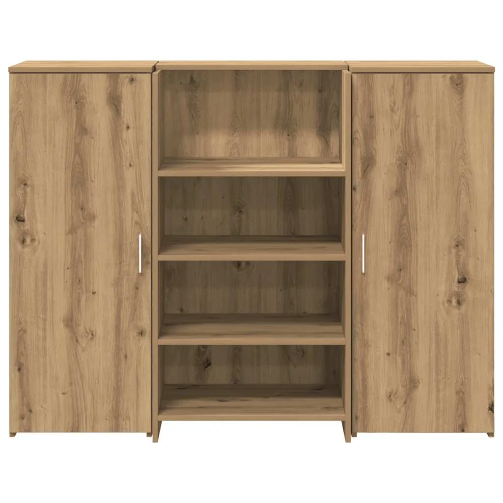 Bureau réception 135 x 50 x 103,5 cm chêne artisanal bois d'ingénierie – vue de dessus