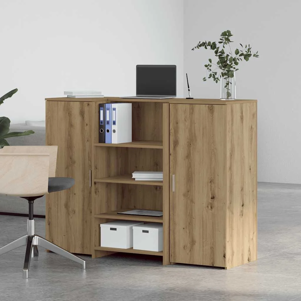 Bureau réception 135 x 50 x 103,5 cm chêne artisanal bois d'ingénierie – vue de détail