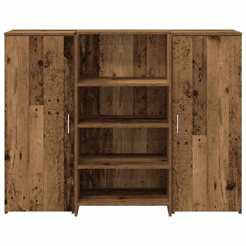Bureau de réception 135 x 50 x 103,5 cm vieux bois bois d'ingénierie – vue de dessus