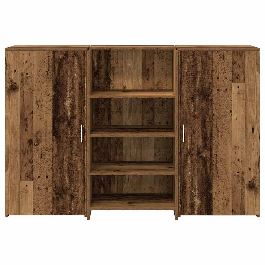 Bureau de réception 155 x 50 x 103,5 cm vieux bois bois d'ingénierie – vue de dessus
