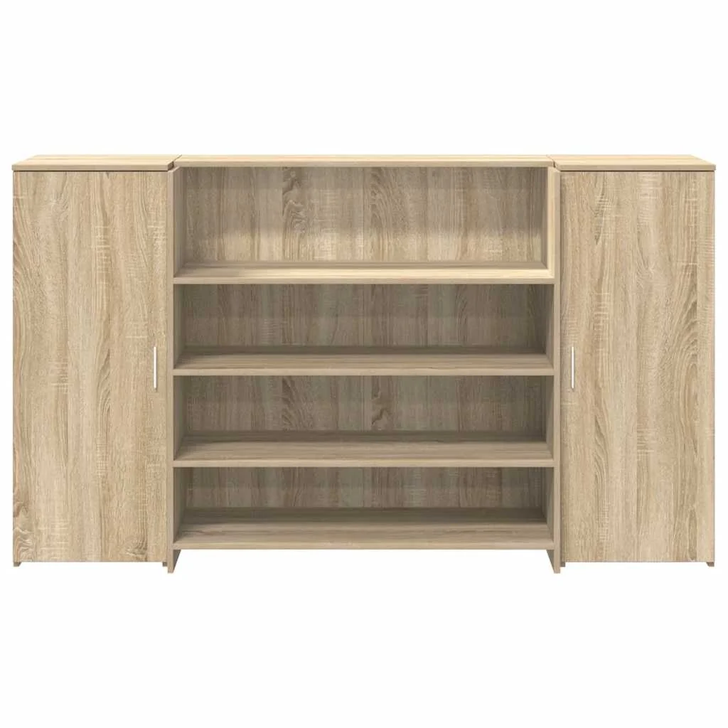 Bureau réception 180 x 50 x 103,5 cm chêne sonoma bois d'ingénierie – vue de dessus