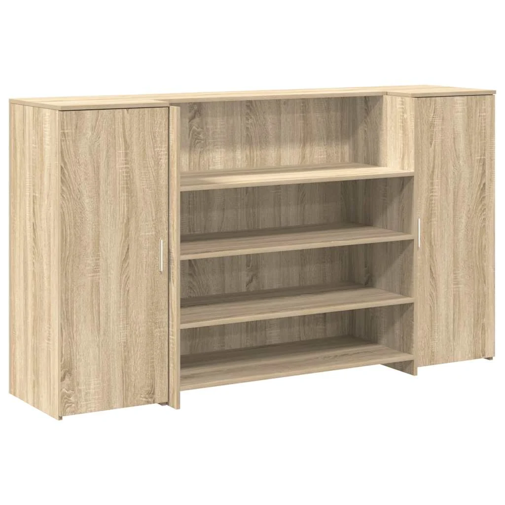 Bureau réception 180 x 50 x 103,5 cm chêne sonoma bois d'ingénierie – vue de côté