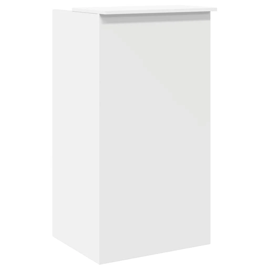 Bureau de réception 55 x 50 x 103,5 cm blanc bois d'ingénierie – vue de dos