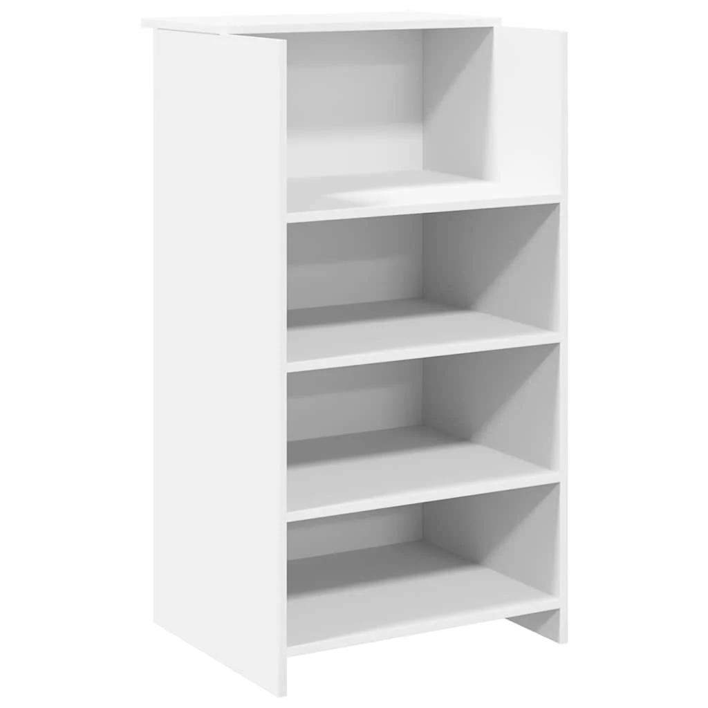 Bureau de réception 55 x 50 x 103,5 cm blanc bois d'ingénierie – vue de côté