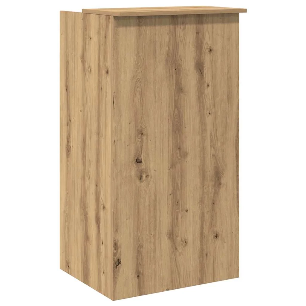 Bureau réception 55 x 50 x 103,5 cm chêne artisanal bois d'ingénierie – vue de dos