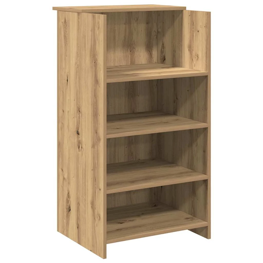 Bureau réception 55 x 50 x 103,5 cm chêne artisanal bois d'ingénierie – vue de côté